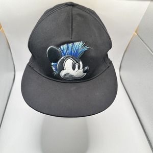 Disney Parks Mickey Mouse Hat Mohawk Graffiti Brim Cap Youth